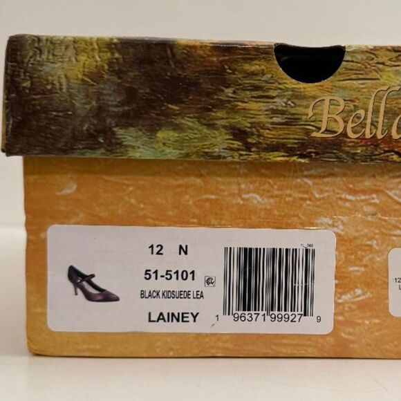 BELLA-VITA Lainey Black Suede Leather Pumps, Size 12 Narrow - Picture 7 of 7